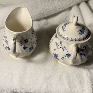 Blue and White Porcelain Serveware Set